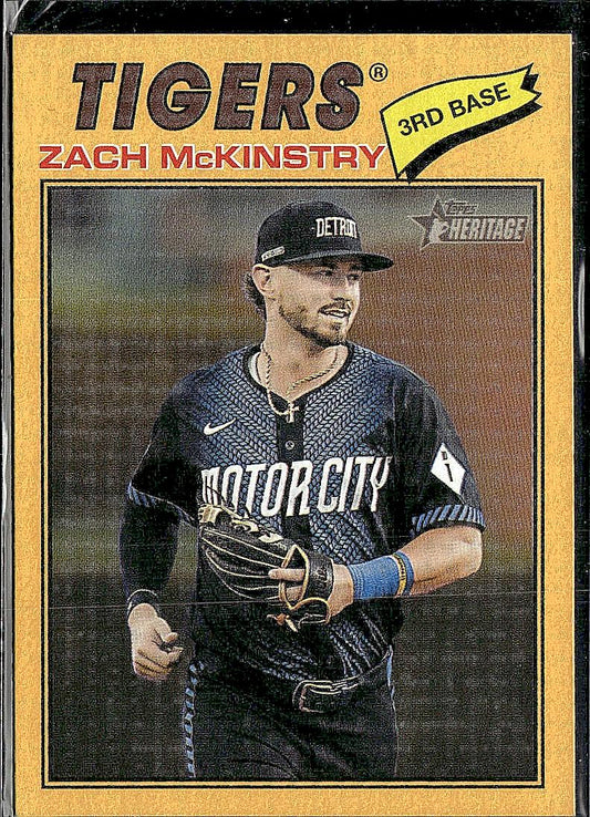 2026 Topps Heritage #398 Zach McKinstry Dark Yellow