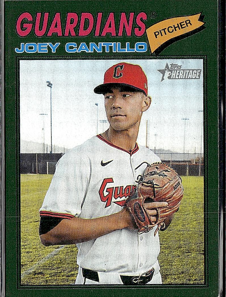 2026 Topps Heritage #251 Joey Cantillo Dark Green