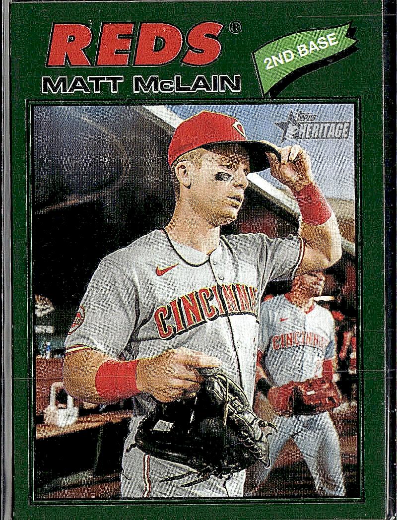2026 Topps Heritage #252 Matt McLain Dark Green