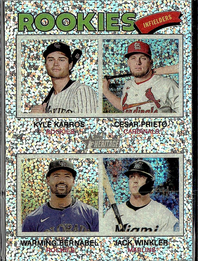 2026 Topps RC Infielders (Karros / Priet /Bernabel /Winkler) Sparkle