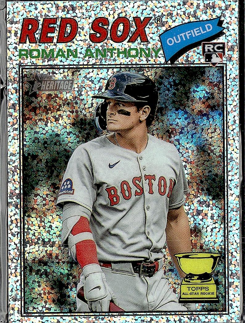 2026 Topps Heritage #86 Roman Anthony Chrome Silver Sparkle Refractors