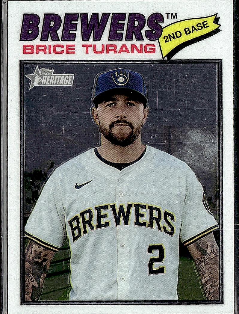 2026 Topps Heritage #325 Brice Turang Chrome