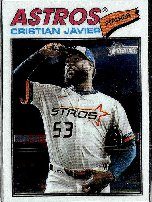 2026 Topps Heritage #330 Cristian Javier Chrome