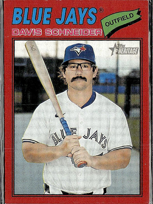 2026 Topps Heritage #224 Davis Schneider Red