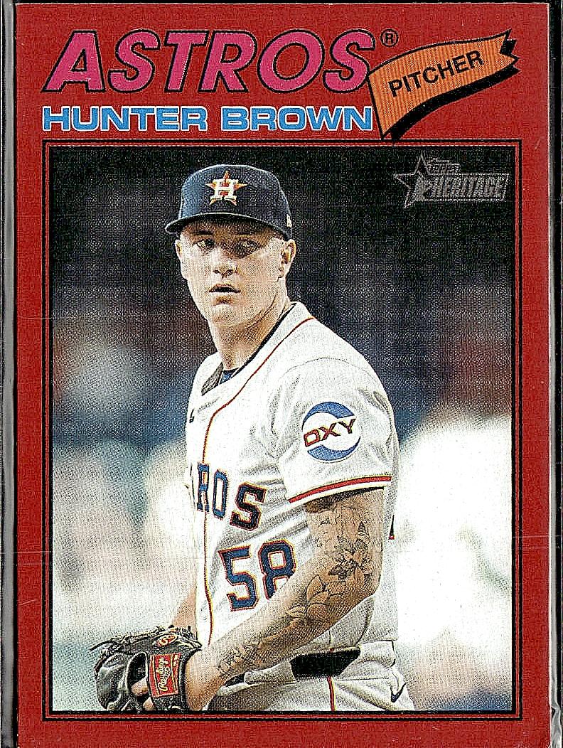 2026 Topps Heritage #170 Hunter Brown Red
