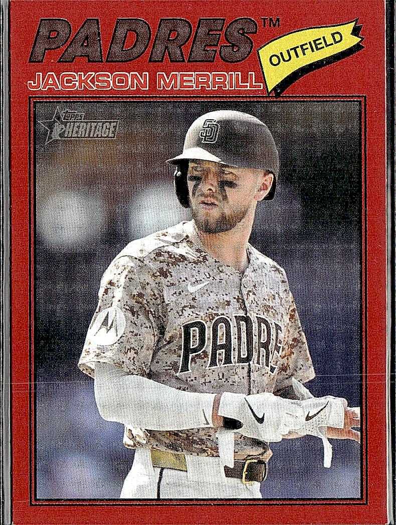 2026 Topps Heritage #351 Jackson Merrill Red