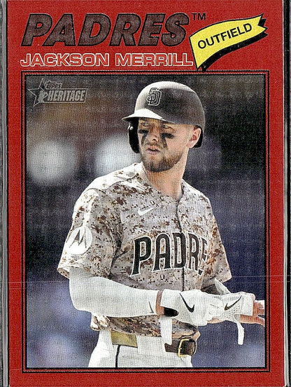 2026 Topps Heritage #351 Jackson Merrill Red