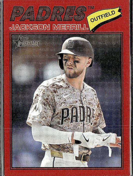 2026 Topps Heritage #351 Jackson Merrill Red