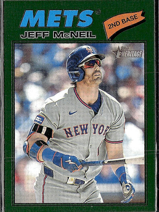 2026 Topps Heritage #54 Jeff McNeil Dark Green