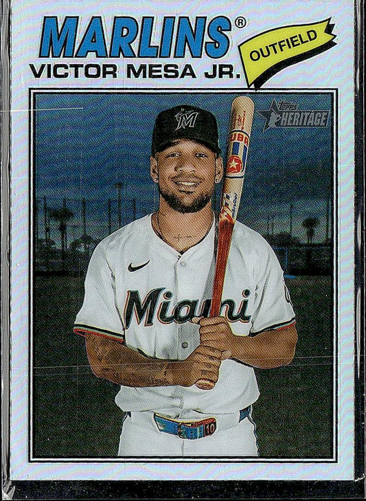 2026 Topps Heritage #257 Victor Mesa Jr. Chrome Refractors