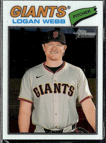 2025 Topps Heritage #423 Logan Webb Chrome