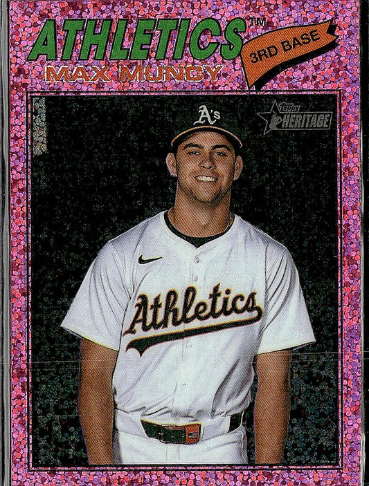 2026 Topps Heritage #105 Max Muncy Chrome Pink Sparkle Refractors