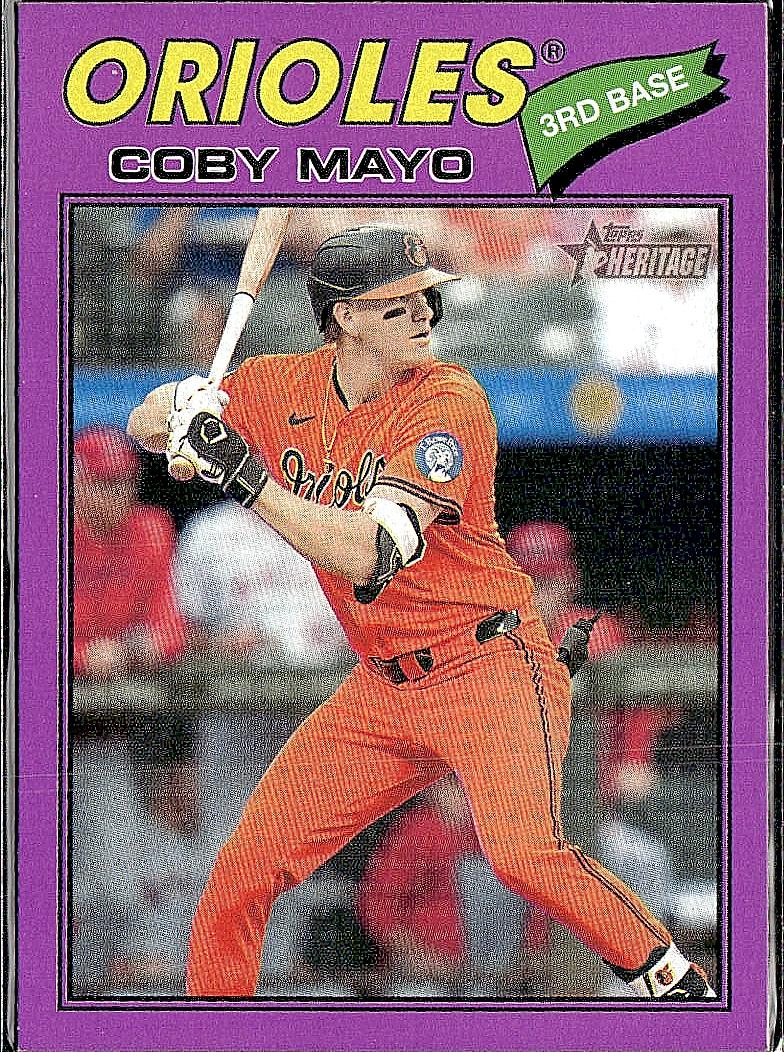 2026 Topps Heritage #49 Coby Mayo Light Purple