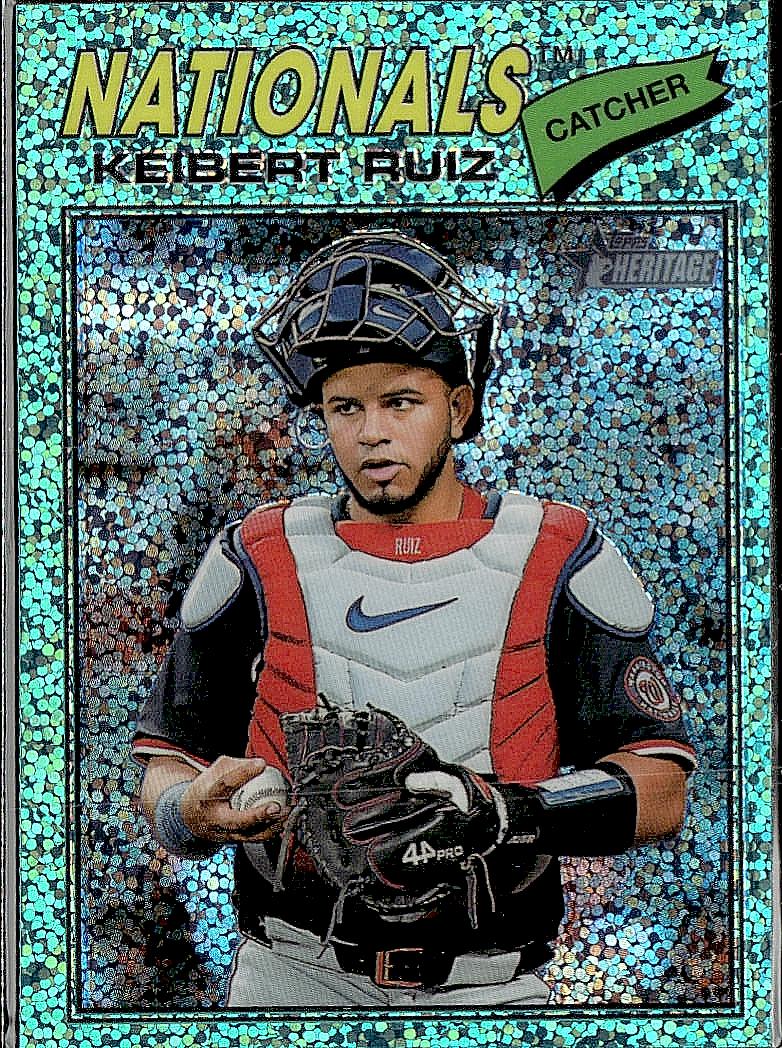 2026 Topps Heritage #201 Keibert Ruiz Chrome Aqua Sparkle Refractors