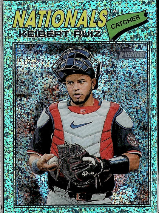 2026 Topps Heritage #201 Keibert Ruiz Chrome Aqua Sparkle Refractors