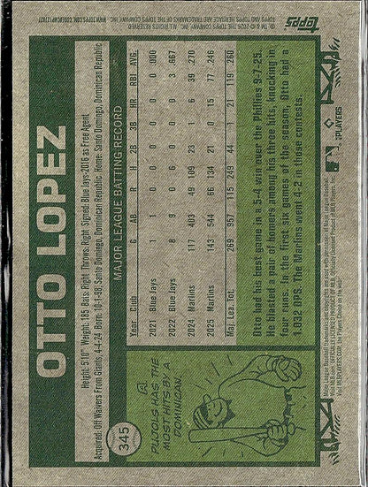 2026 Topps Heritage #345 Otto Lopez Chrome
