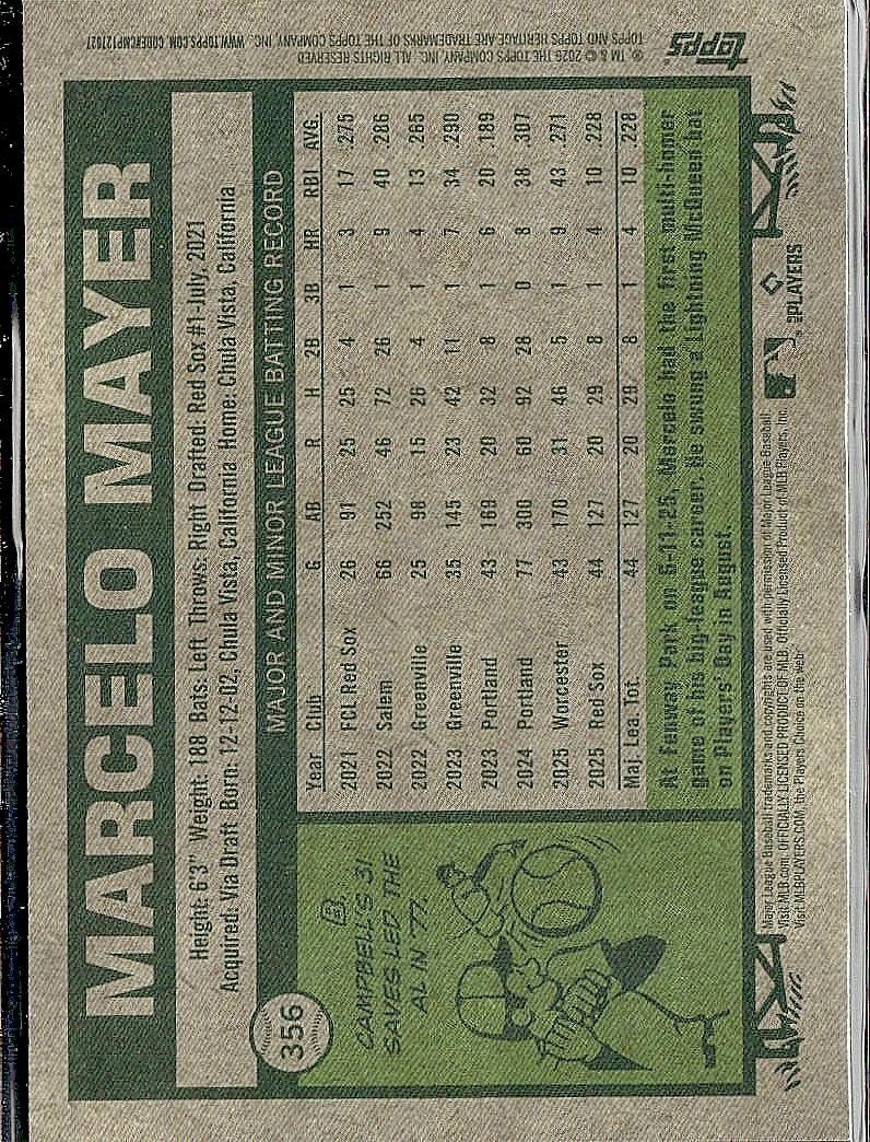 2026 Topps Heritage #356 Marcelo Mayer Chrome