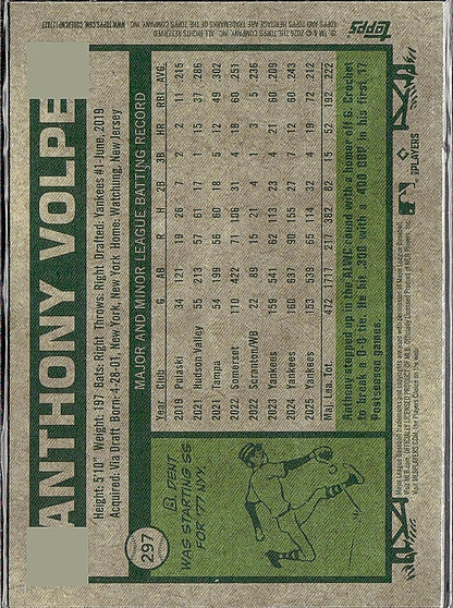 2026 Topps Heritage #297 Anthony Volpe Chrome