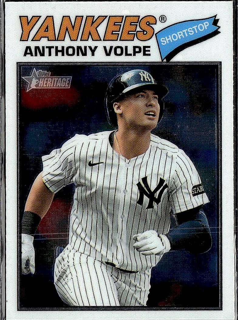 2026 Topps Heritage #297 Anthony Volpe Chrome