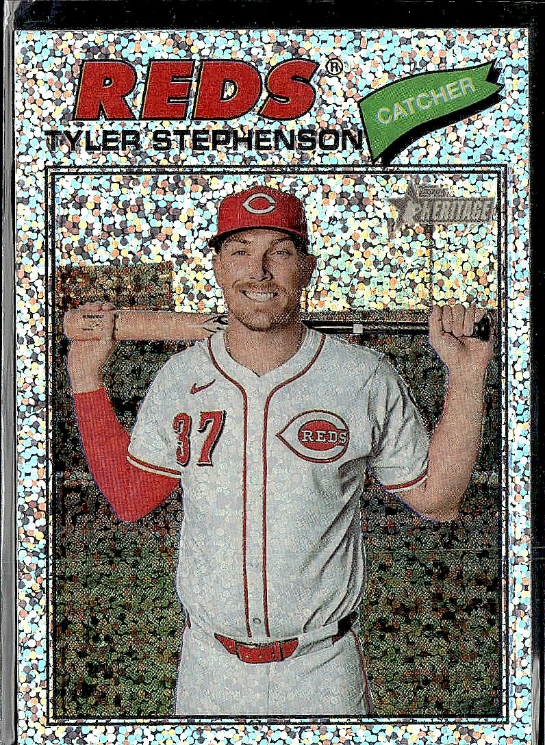 2026 Topps Heritage #138 Tyler Stephenson Chrome Silver Sparkle Refractors