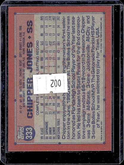 1991 Topps #333 Chipper Jones