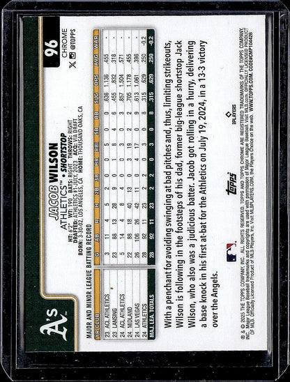 2025 Topps Chrome #96 Jacob Wilson X-Fractors