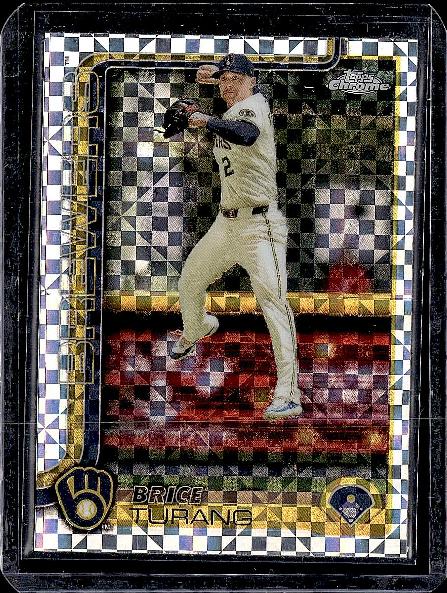 2025 Topps Chrome #109 Brice Turang X-Fractors