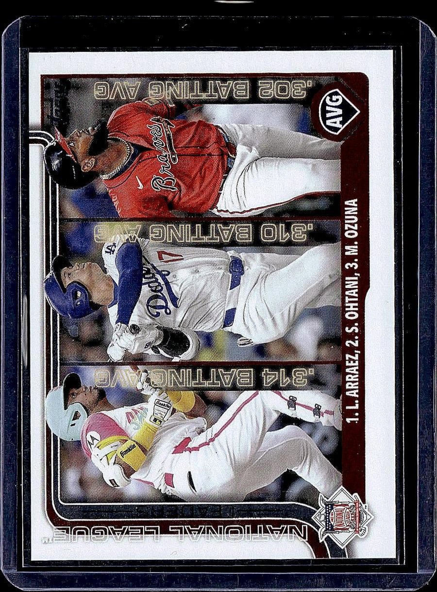 2025 Topps #347 National LL AVG ( Arraez / i Ohtani / l Ozuna)