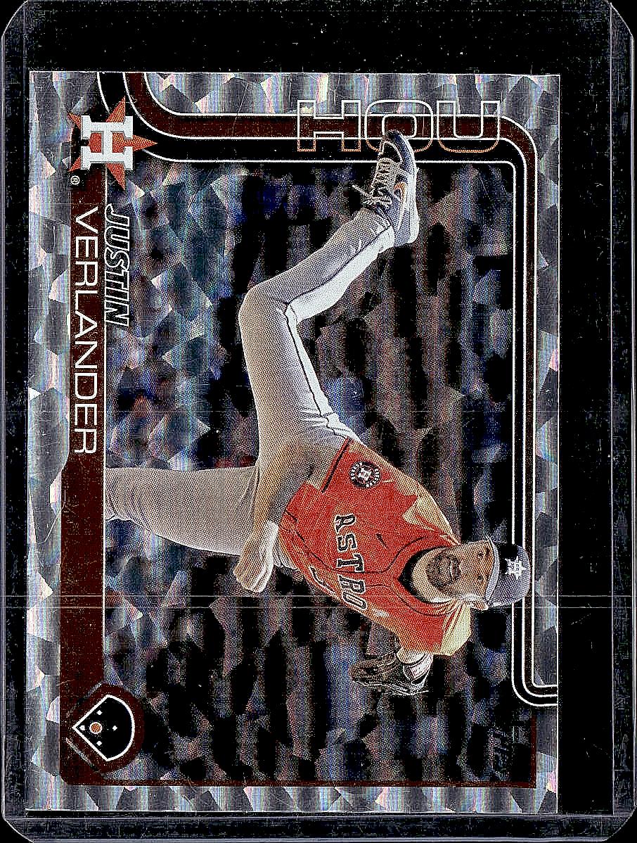2025 Topps #118 Justin Verlander Silver Crackle Foilboard