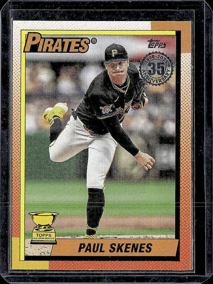 2025 Topps #T90-63 Paul Skenes 1990 Topps Baseball 35th Anniversary (Series One)
