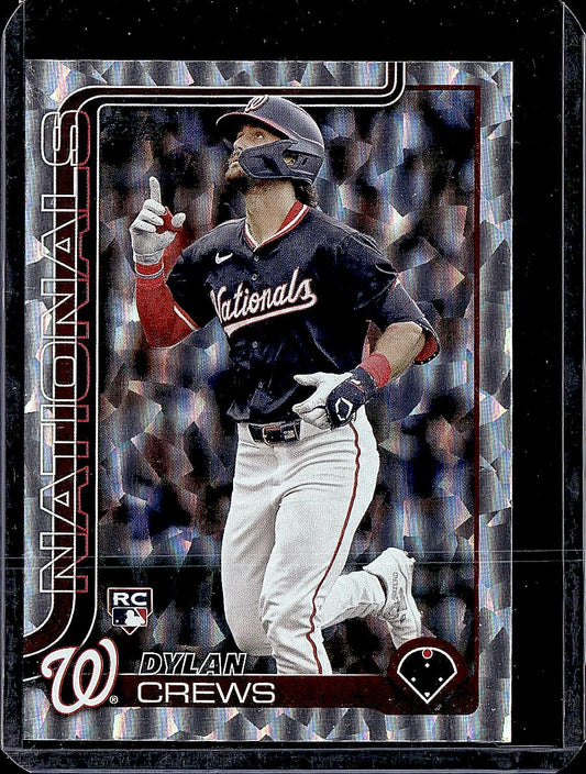 2025 Topps #74 Dylan Crews Silver Crackle Foilboard