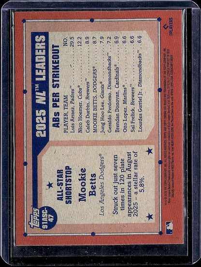 2026 Topps #91ASC-47 Mookie Betts