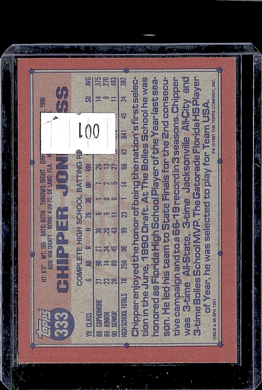 1991 Topps #333 Chipper Jones