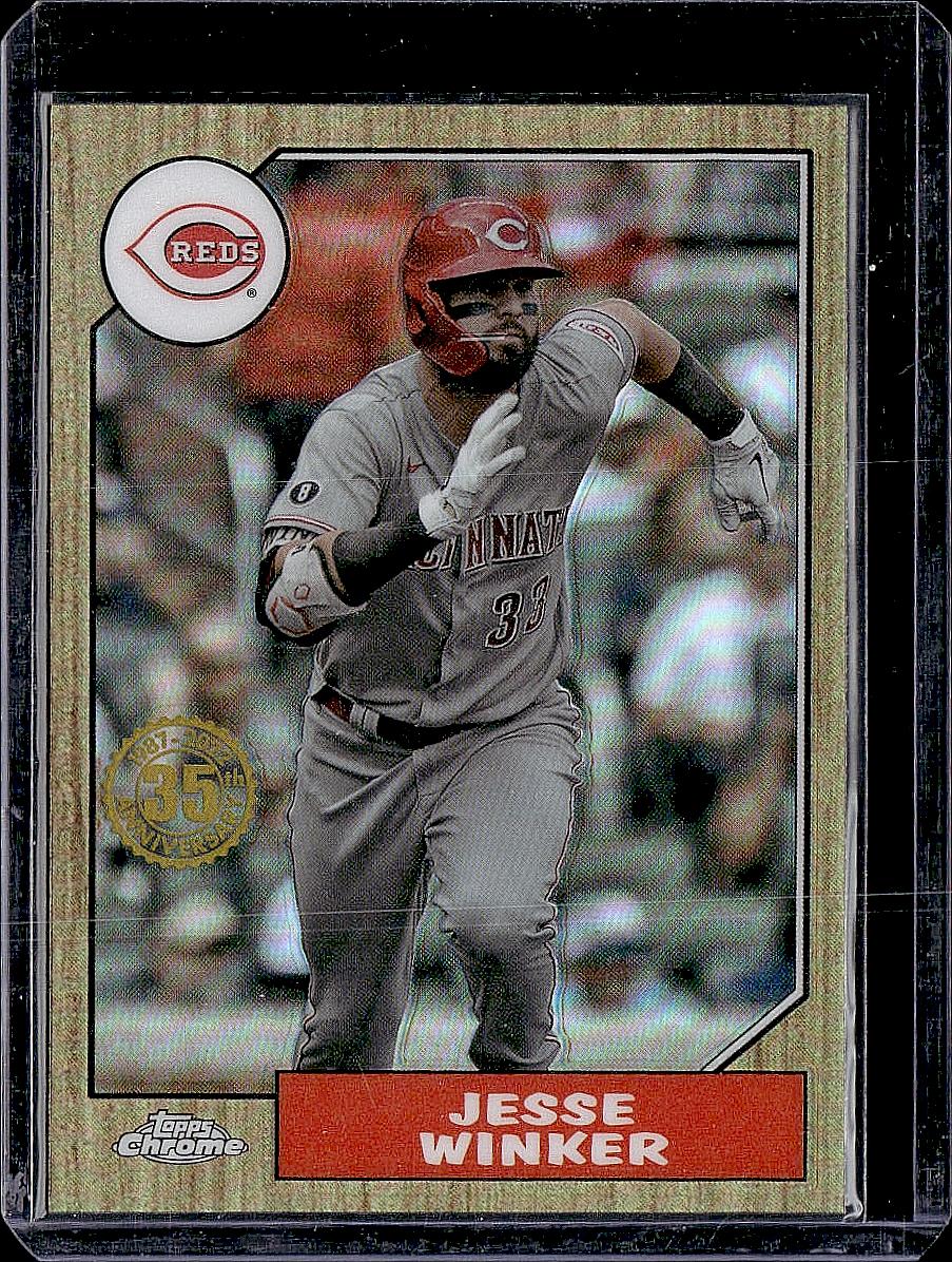 2022 Topps Chrome #87BC-16 Jesse Winker 1987 Topps Baseball 35th Anniversary