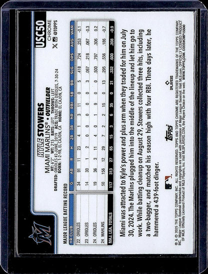 2025 Topps Chrome Update #USC50 Kyle Stowers X-Fractors