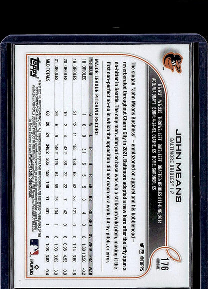 2022 Topps Chrome Sonic #176 John Means Prism Refractor