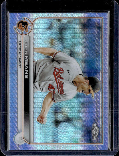 2022 Topps Chrome Sonic #176 John Means Prism Refractor