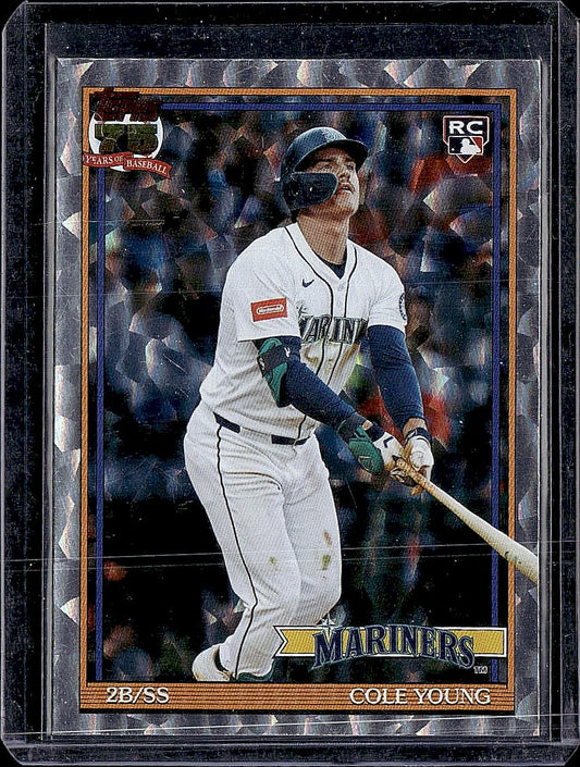 2026 Topps #T91-98 Cole Young 1991 Throwback Crackle Foil