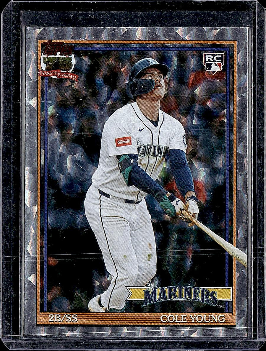 2026 Topps #T91-98 Cole Young 1991 Throwback Crackle Foil