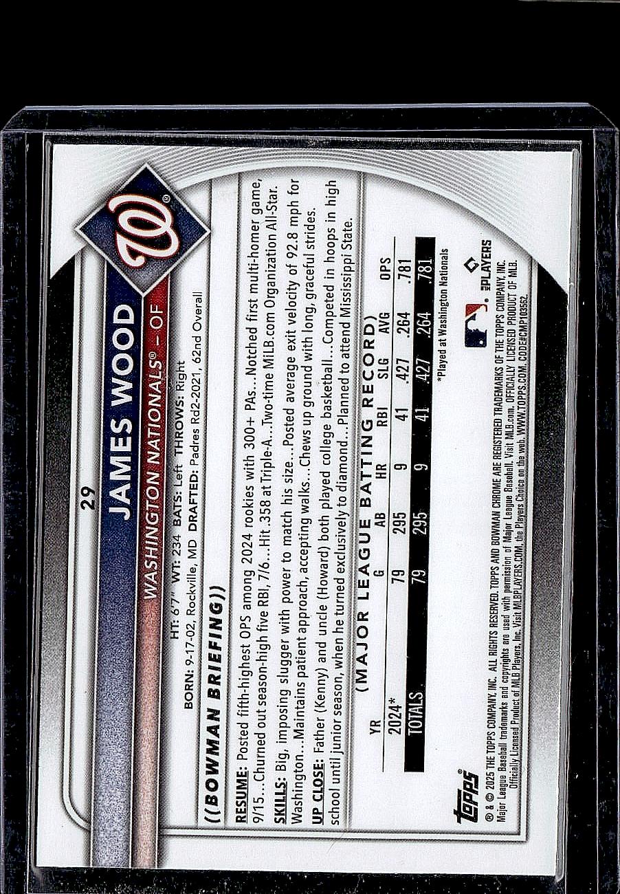 2025 Bowman #29 James Wood Mojo Refractor