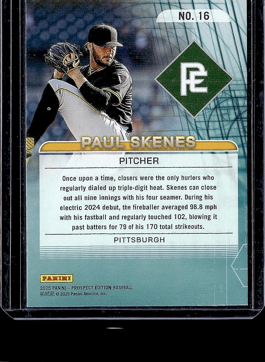2025 Panini Prospect Edition #16 Paul Skenes 20-80 Scale