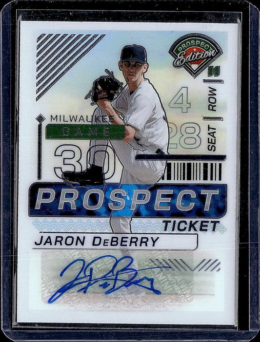 2024 Panini Prospect Edition #113 Jaron DeBerry Signatures Holo