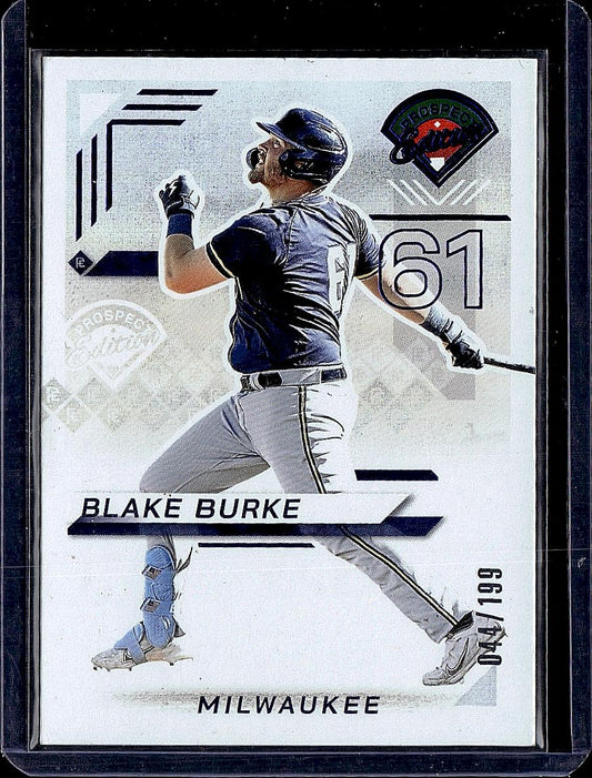 2025 Panini Prospect Edition #184 Blake Burke Blue #/199