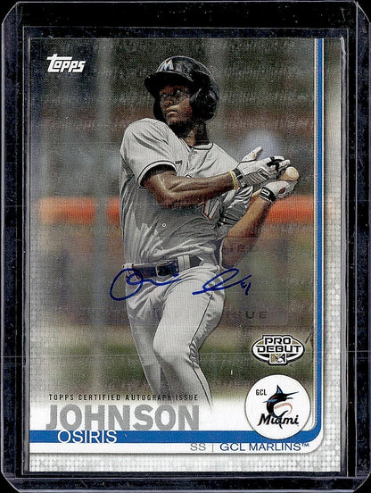 2019 Topps Pro Debut #166 Osiris Johnson Autographs