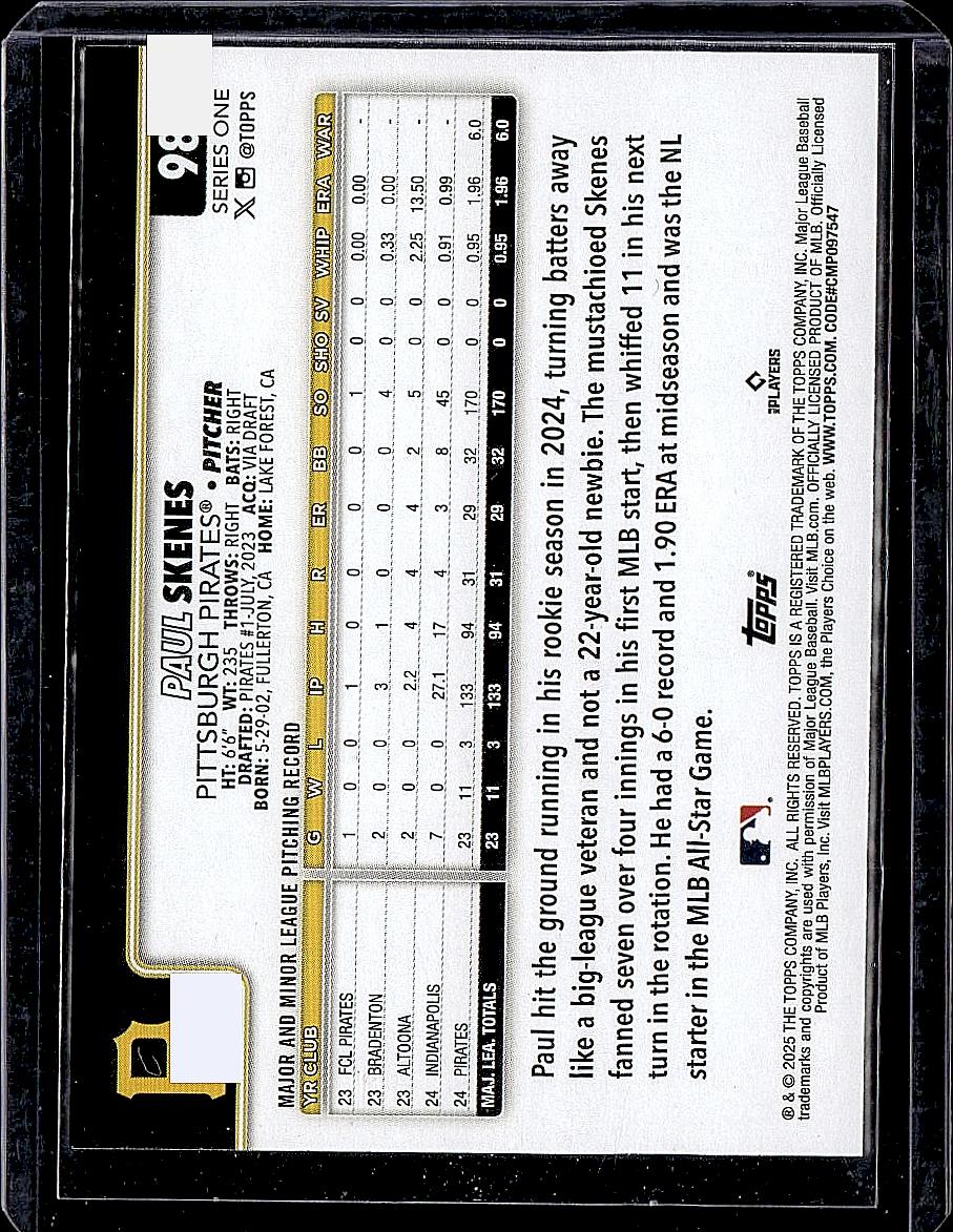 2025 Topps #98 Paul Skenes