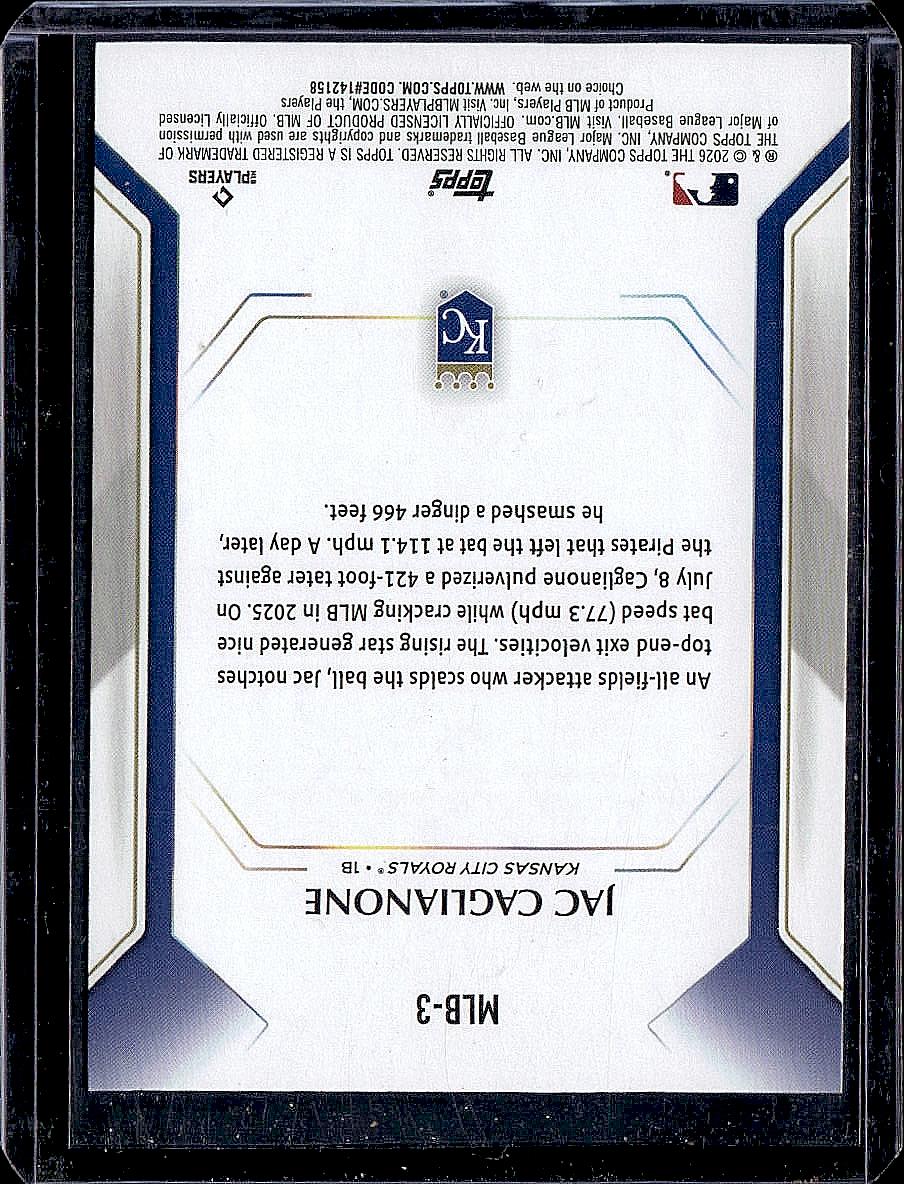 2026 Topps #MLB-3 Jac Caglianone Topps Collector Kit Wave