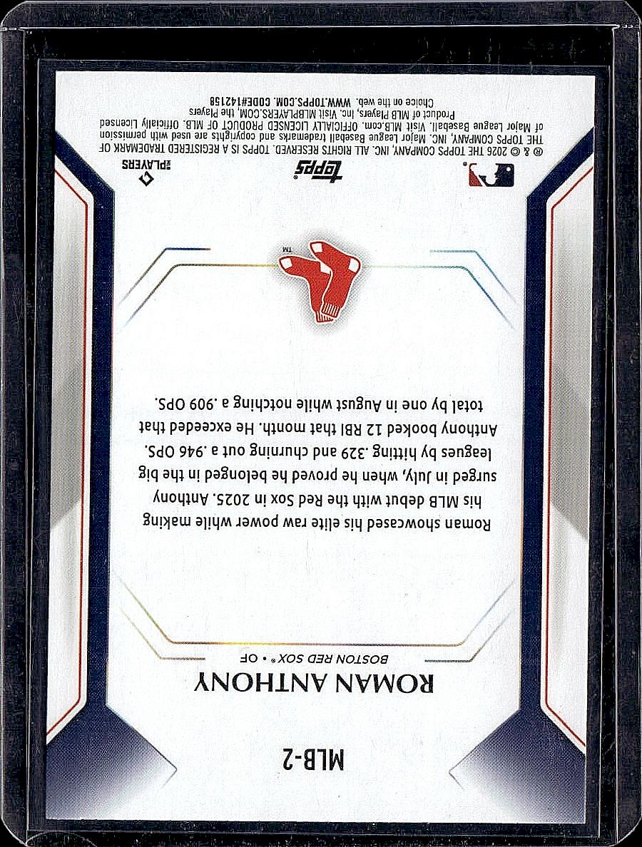 2026 Topps #MLB-2 Roman Anthony Topps Collector Kit