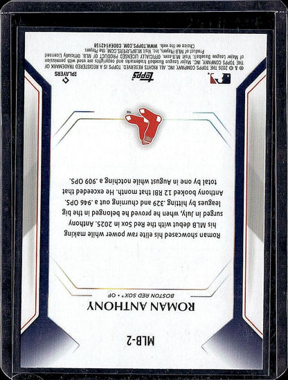 2026 Topps #MLB-2 Roman Anthony Topps Collector Kit