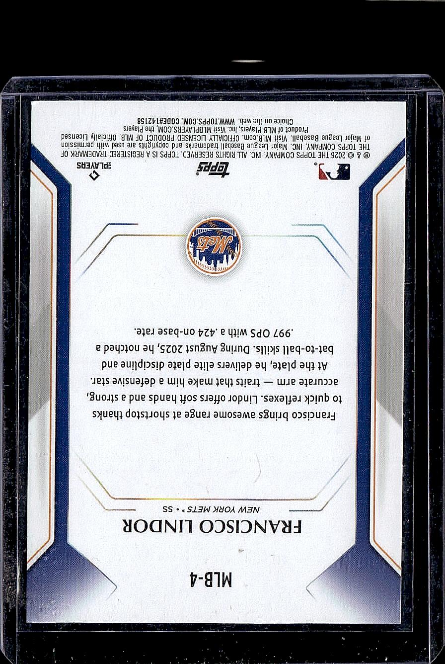 2026 Topps #MLB-4 Francisco Lindor Topps Collector Kit