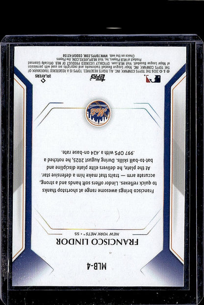 2026 Topps #MLB-4 Francisco Lindor Topps Collector Kit